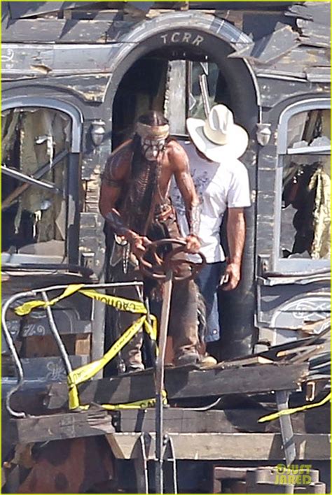 Johnny Depp And Armie Hammer Lone Ranger Set Photo 2728911 Armie