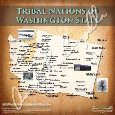 United States Tribal Nations Of Washington State Map