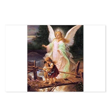 Guardian Angel With Children On Bridge Postcards By Godisgood Cafepress