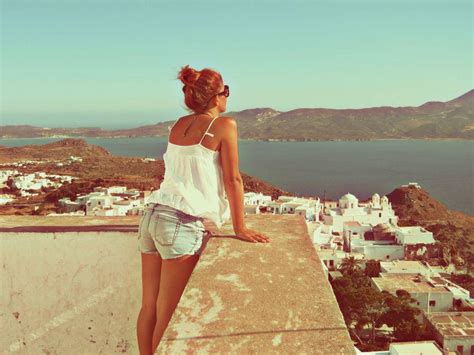 Girl Greece Greek Island Photography Image 446426 On
