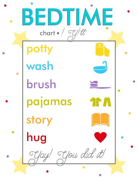 Kids Bedtime Routine Chart 10 Free Pdf Printables Printablee