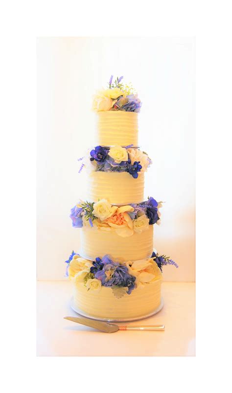 4 Tier Wedding Cake Silk Flowers 695 • Temptation Cakes Temptation Cakes