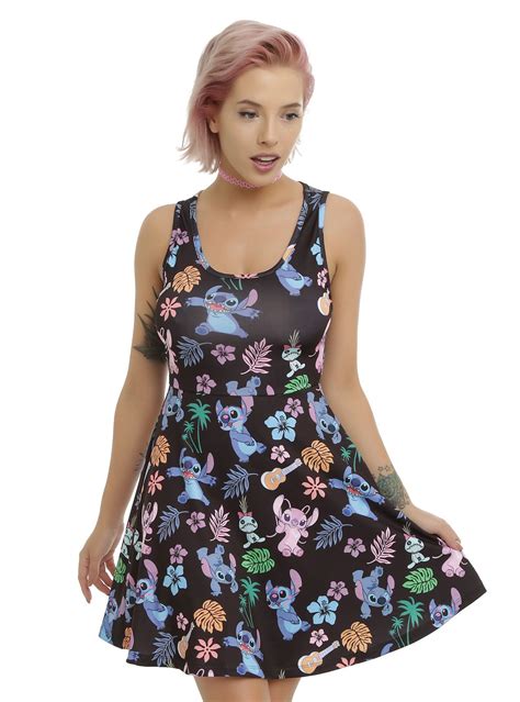 Disney Lilo And Stitch Dress Alien Luau Dress Luau Dress Hot Topic