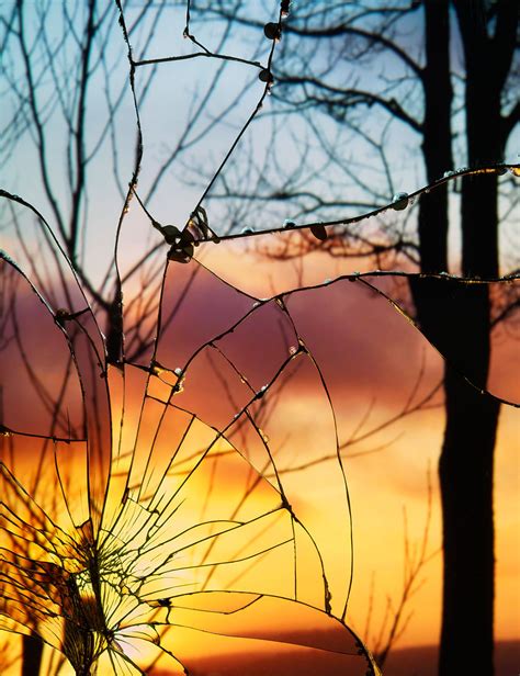 Sunsets Viewed Through A Shattered Mirror In Gorgeous Photography By