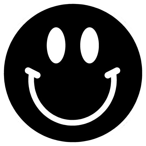 Black And White Smiley Face Png Happy Face Icon Png Transparent My