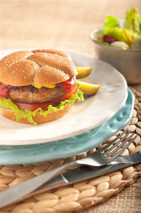 Healthy Burger And Salad Recipe Popsugar Fitness