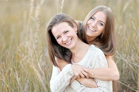 portrait of two beautiful sisters stock image image of rejoicing girl 50526293