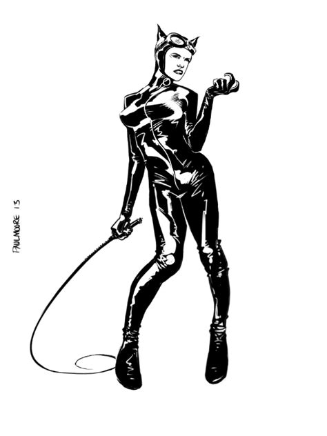 Catwoman In Paul Moores Inks Comic Art Gallery Room