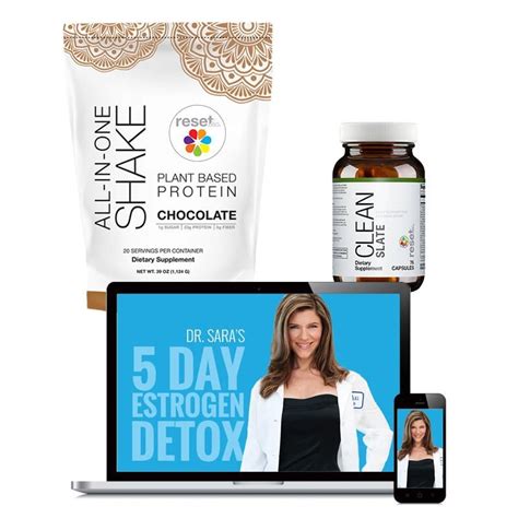 Mini Estrogen Detox Kit 5 Day Estrogen Detox Program Wclean Slate In