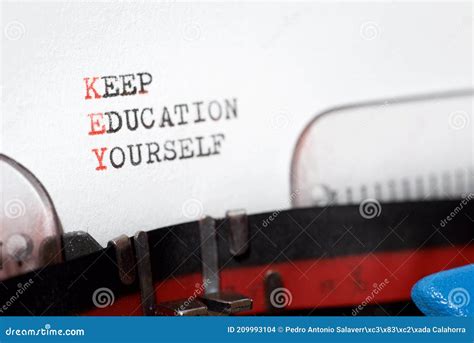 Keep Education Yourself Stock Photo Image Of Abbreviation 209993104