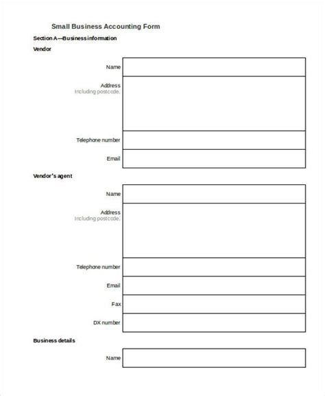 Free Printable Small Business Accounting Forms Printable Forms Free