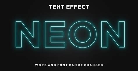 Premium Vector Neon Light Editable Text Effect