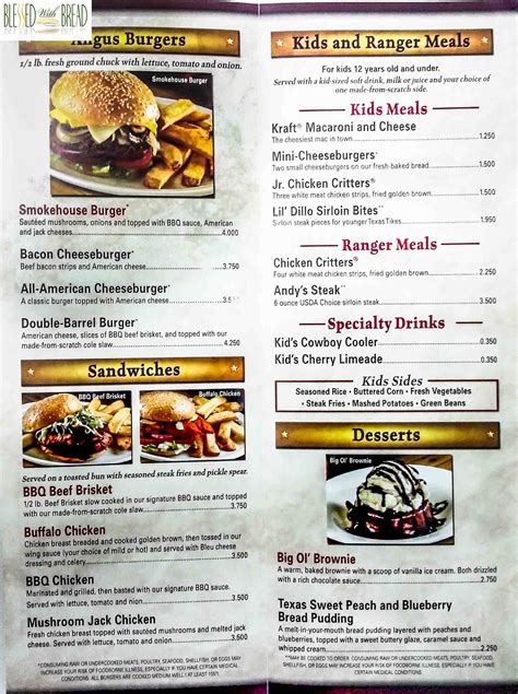 Check out the full menu for texas roadhouse. texas roadhouse menu pdf