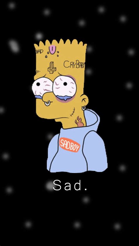 2024 🔥sad Bart Broken Heart Simpsons Hd Phone Wallpaper 800x1422