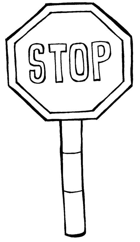 Blank Stop Sign Coloring Page Coloring Pages