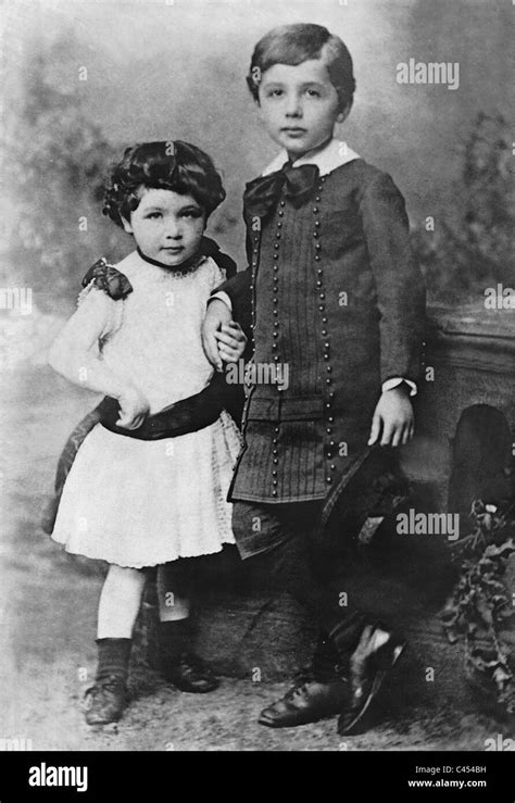 Albert Einstein And His Sister Maria Stock Photo Alamy