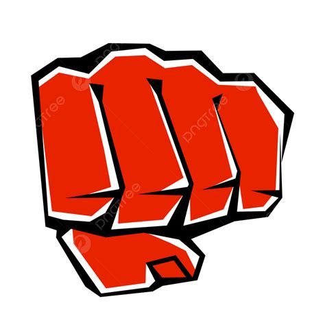 Fists Clipart Vector Red Fist Fist Hand Clenched Fist Png Image For