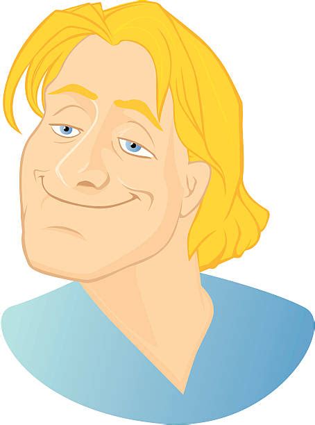 Cartoon Of A Blonde Hair Blue Eyed Guys Illustrations Royalty Free