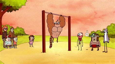 regular show rigby finally does one pull up youtube