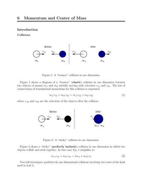 Lab 6 Momentum And Center Of Mass