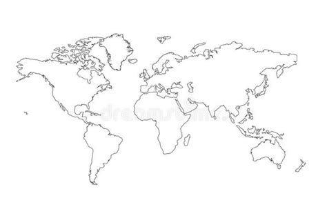 World Map Outline The World Map Outline Background Sponsored Map