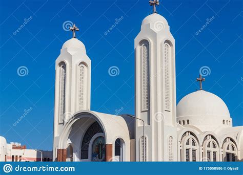 Fachada Da Igreja Ortodoxa Copta Em Hurghada Egito Foto De Stock