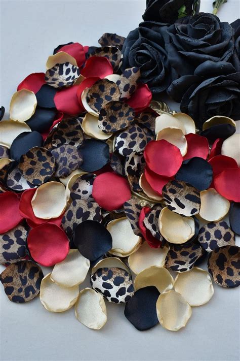 Red Black Gold And Leopardcheetah Petals African Wedding Etsy In 2023