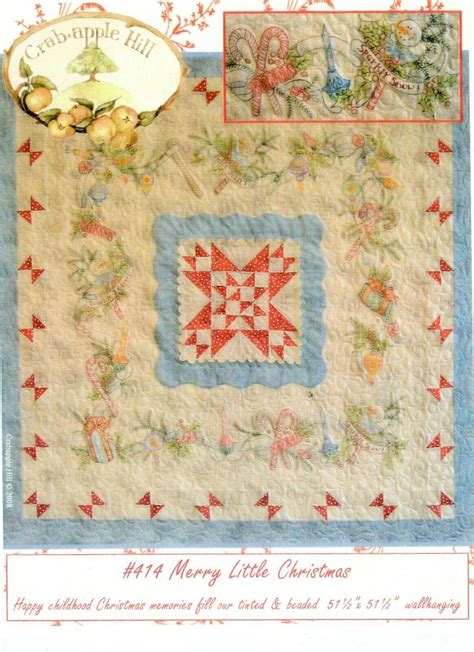 Crabapple Hill 414 Merry Little Christmas Embroidered Uncut Quilt