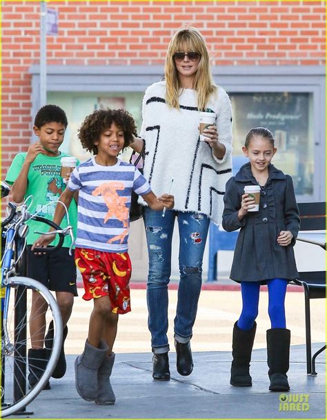 Heidi klum and her family indulged in some contemporary art over the weekend. Heidi Klum gets coffee with her kids Leni, Henry and Johan ...