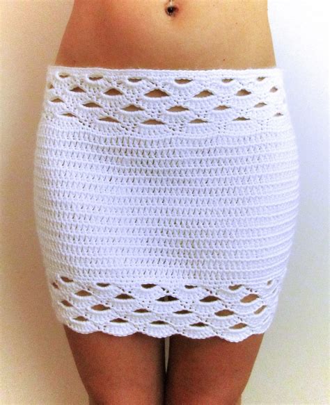 Shell Crochet Mini Skirt Pdf Pattern Etsy France