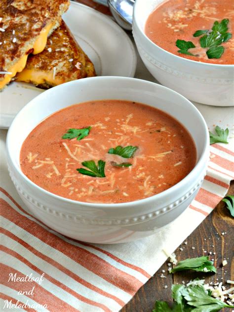 Easy Creamy Tomato Basil Soup Meatloaf And Melodrama