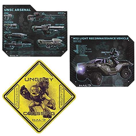 Buying Guide Halo Tin Sign Set Unggoy Crossing Warthog Specs