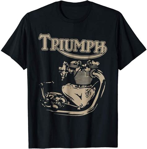 New Triumph Engine Motorcycle Cycling T Shirt Black Cotton S 5xl