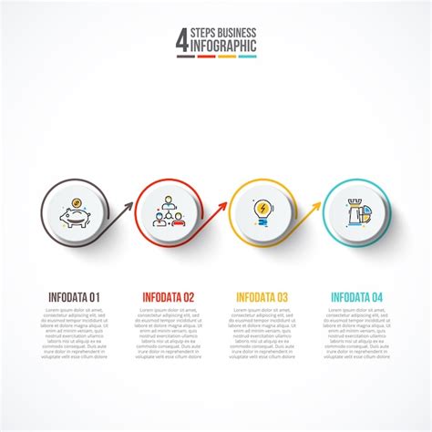 Premium Vector Thin Lines With Circles For Infographic With 4 Options