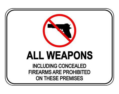 | meaning, pronunciation, translations and examples. Shop All Weapons Concealed Firearms Prohibited Sign With ...