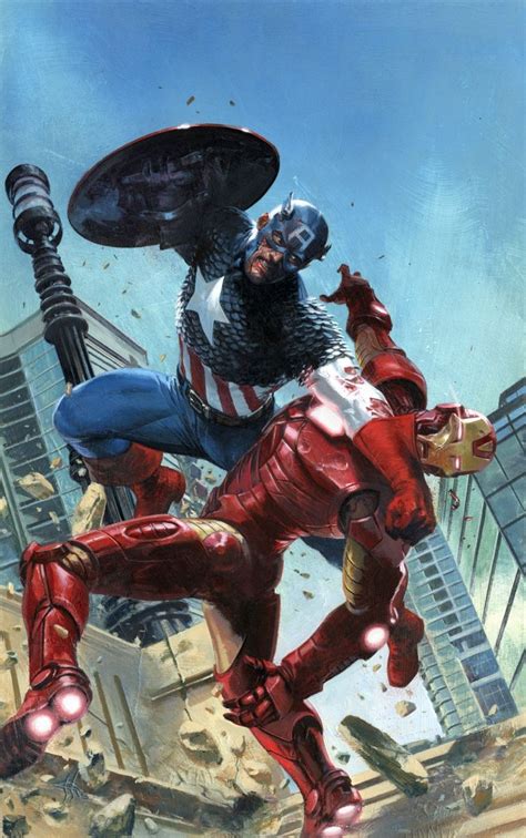 Gabriele Dellotto — Secret Wars Cover 3 Iron Man Vs Captain America
