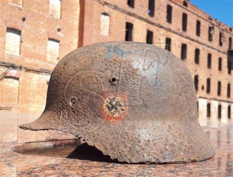 German Steel Helmet M35 Ss Double Decal Wold War 2 Artifact