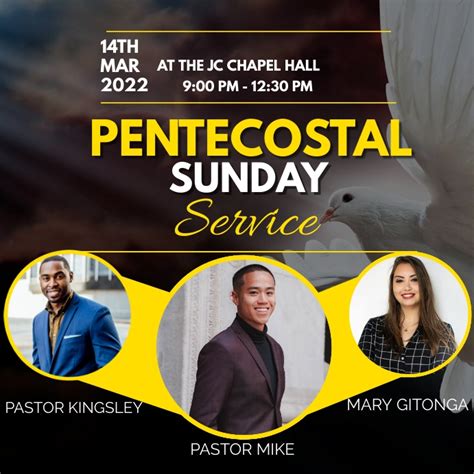 Copy Of Pentecostal Sunday Service Flyer Template Postermywall