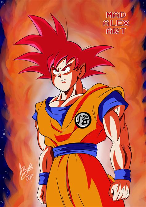 Fan Art Ssg Goku Spent About 25hrs Drawing This One Out On My