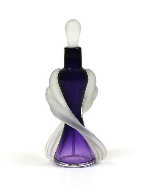 Tapered Twist Perfume Bottle By Thomas Kelly Art Glass Perfume Bottle Artful Home