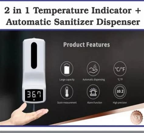 Transair Plastic Automatic Sanitizer Dispenser Cum Temperature Sensor