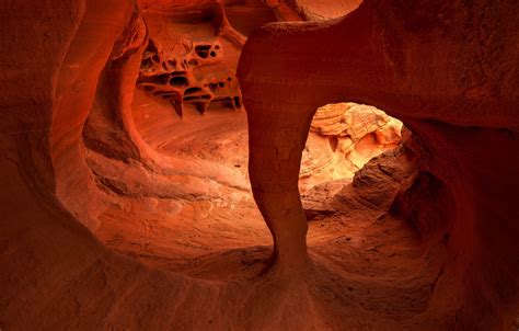 Wallpaper Rocks Cave Fire Sunrise Nevada Valley Desert Muench