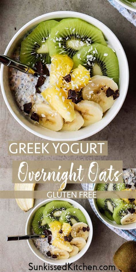 Overnight Oats With Greek Yogurt Sunkissed Kitchen