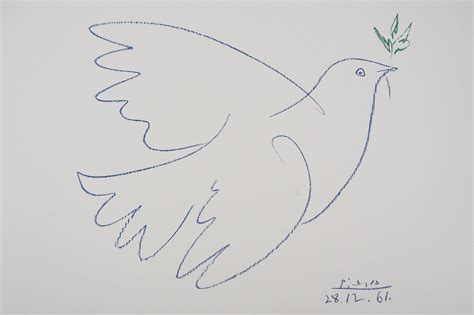 After Pablo Picasso Dove Of Peace Lithograph At 1stdibs