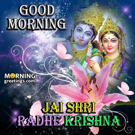 30 Good Morning Lovely Radha Krishna Images Morning Greetings