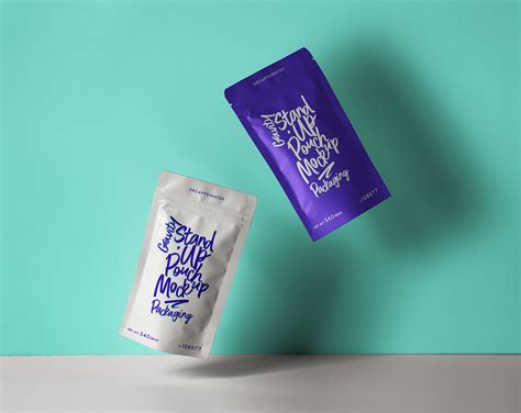 stand  psd pouch packaging mockup  mockup