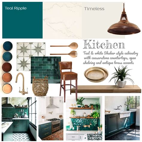 Teal Kitchen Inspiration Interior Design Mood Board By Kersco Style