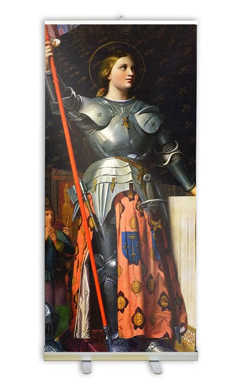 St Joan Of Arc Banner Stand Catholic To The Max