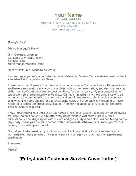 Simple cover letter for customer service representative. Customer Service Representative Position Cover Letter ...