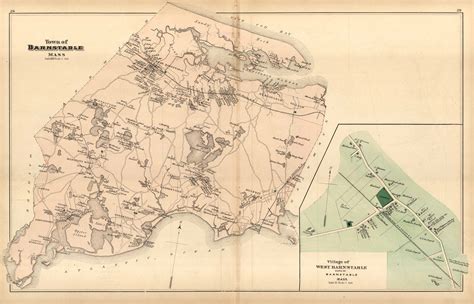 Walkers 1880 Map Of Town Of Barnstable Village Of West Barnstable